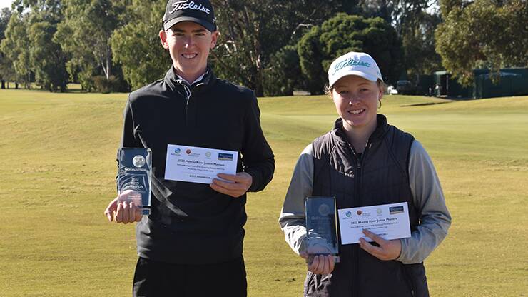 Bailey Goodall and Jazy Roberts. Picture: GOLF AUSTRALIA