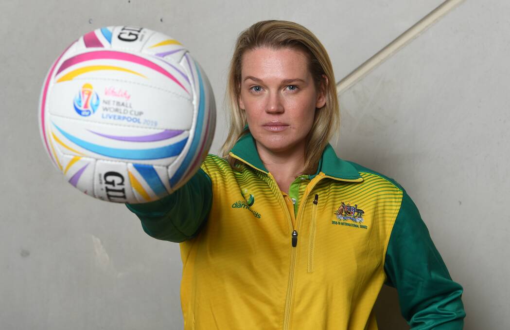 SHINE BRIGHT: Earlier in the week Caitlin Thwaites was named as a team member for the Australia Diamonds team that will compete at the Netball World Championships. Picture: AAP IMAGE/JULIAN SMITH