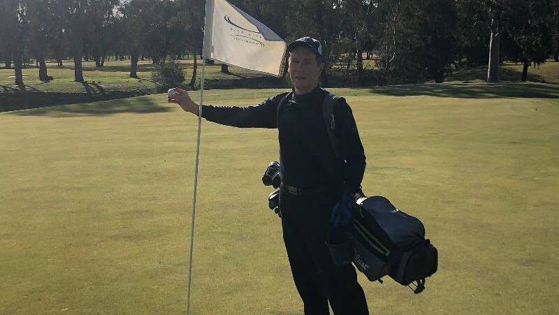 ACE: Bendigo Golf Club president Michael Tyndall carded a hole-in-one on Rich River East Course's par-three 16th.