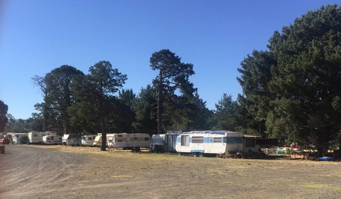 Not fit for housing: The caravan park at Talbot has no formal lease agreement. Picture: Caleb Cluff.