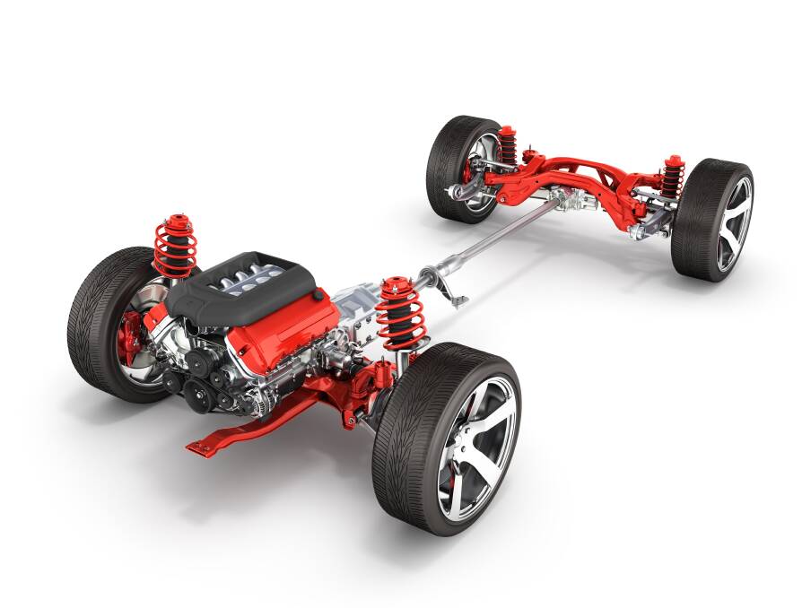 Springs and sway bar adjustments also affect the opposite end. Rendering: Shutterstock.