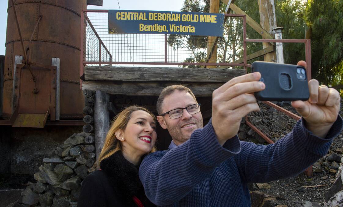 Arzu and Jonathan Danaher visited Central Deborah Gold Mine this week after it reopened. Picture: DARREN HOWE