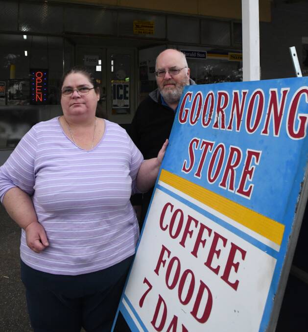 GOODBYE: Sue East-Nicholas and Phil Nicholas will close the Goornong general store on June 30. Picture: CHRIS PEDLER