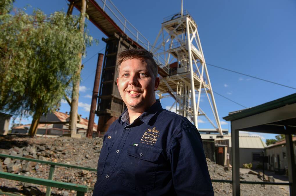 Bendiogo Heritage Attractions chief executive James Reade at the Central Deborah Gold Mine. Picture: DARREN HOWE