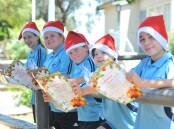 JINGLE BELLS ROCKERS: Annabelle March, Everley Farrow, Rory Siddons, Maleah Lawry and Ryan Riding will perform at Canterbury Carols. Picture: CHRIS PEDLER