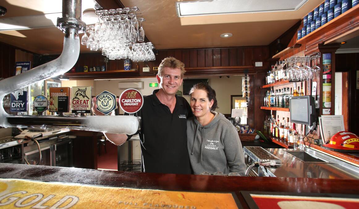 Gary Van Wynen and Corrine Cummins are selling the Axedale Tavern. Picture: GLENN DANIELS