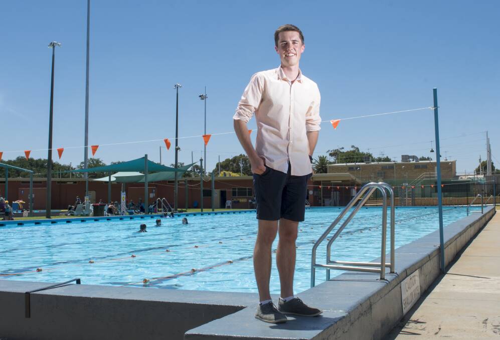 STEPPING UP: Golden Square Pool had more than 18,000 people visit during the summer. Committee president Sam Kane is grateful for the community's support. Picture: DARREN HOWE