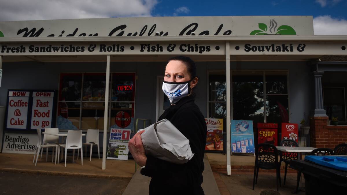 Julie Baird's Maiden Gully Cafe was one of the businesses that took part in Bendigo's Biggest Takeaway. Picture: DARREN HOWE