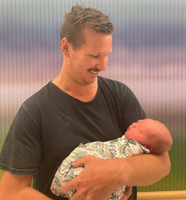 Jonas Somerville with his son Finley. Picture: SUPPLIED