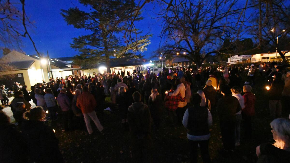More than 400 people attended the Castlemaine Reclaim the Night vigil.