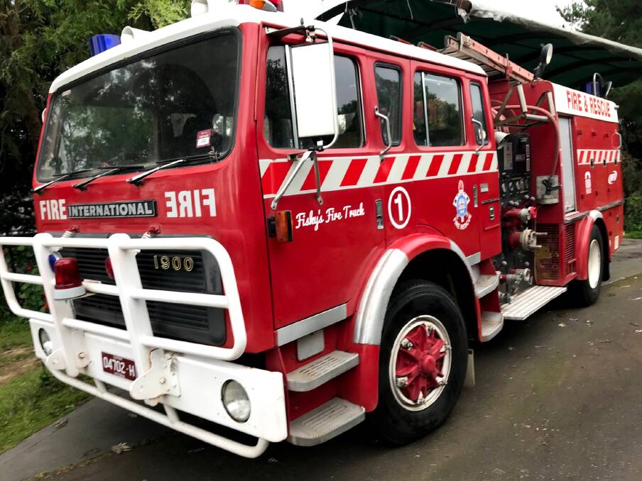 Santa will visit Taplan Court in Golden Square on Christmas in a 1985 International Acco fire truck. It is an ex-Metropolitan Fire Brigade truck. Pictures: SUPPLIED