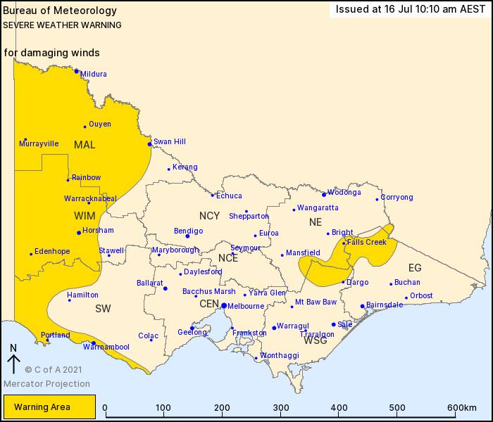 Bureau warns thunderstorms could sweep across Victoria