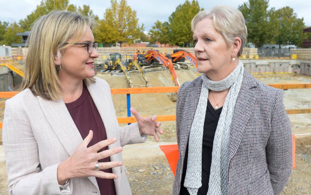 MPs Jacinta Allan and Maree Edwards. Picture: DARREN HOWE