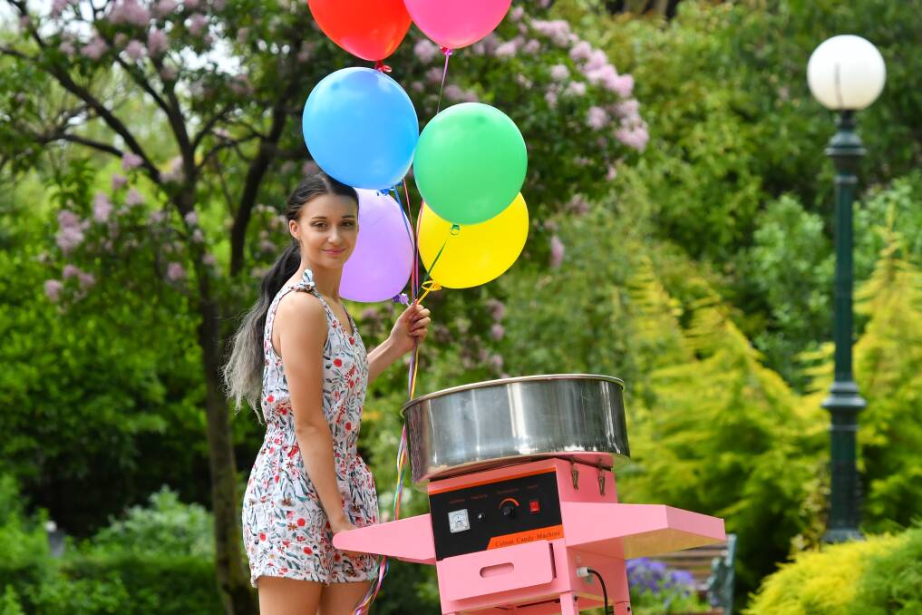 Tylah Armato, 17, opened her party and jumping castle business eight months ago. Picture: NONI HYETT