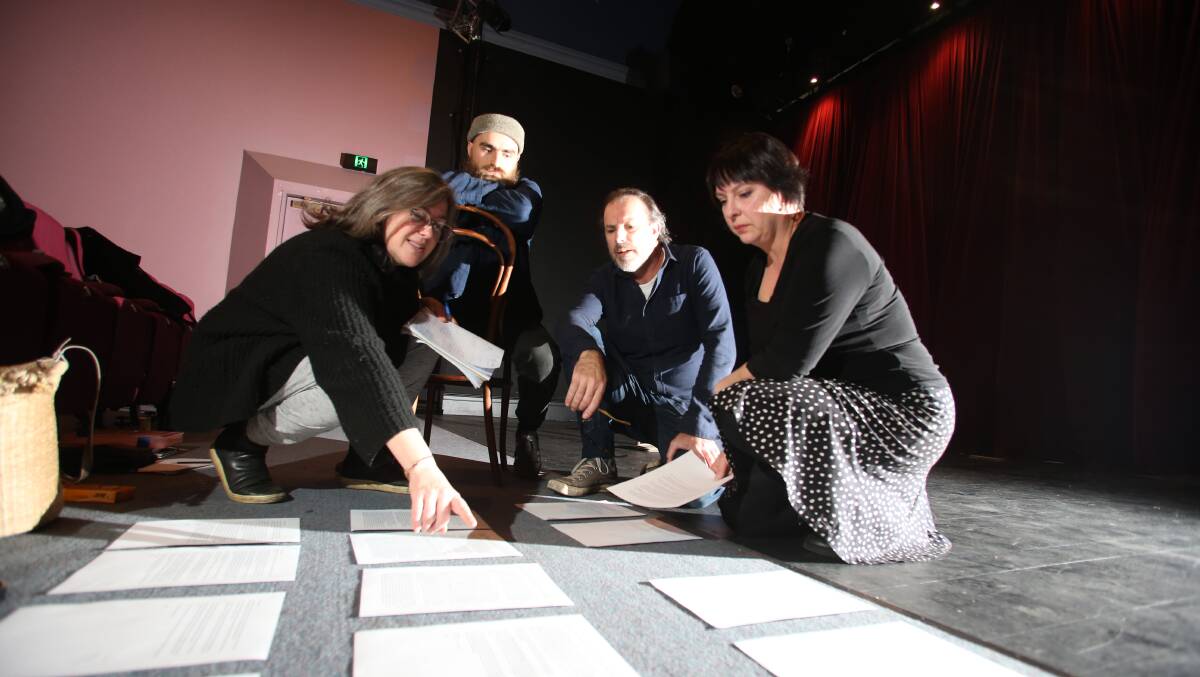 CONTENT: Director Kate Stones and actors Hector MacKenzie, Stephen Mitchell and Donna Steven.
