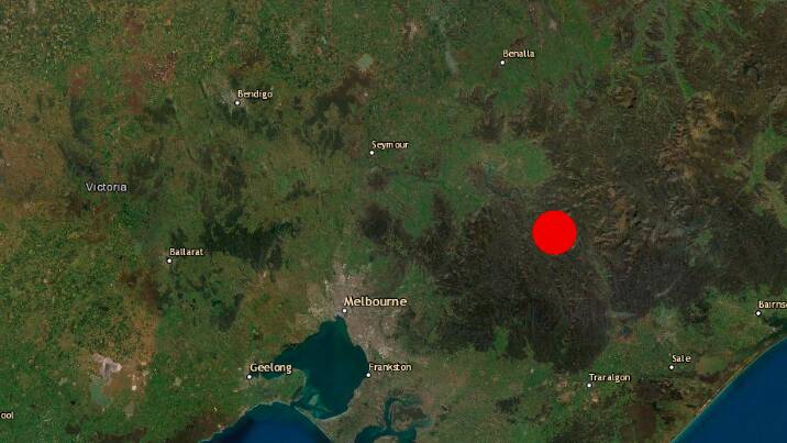 Geoscience Australia website shows the epicentre of the earthquake was near Mansfield.