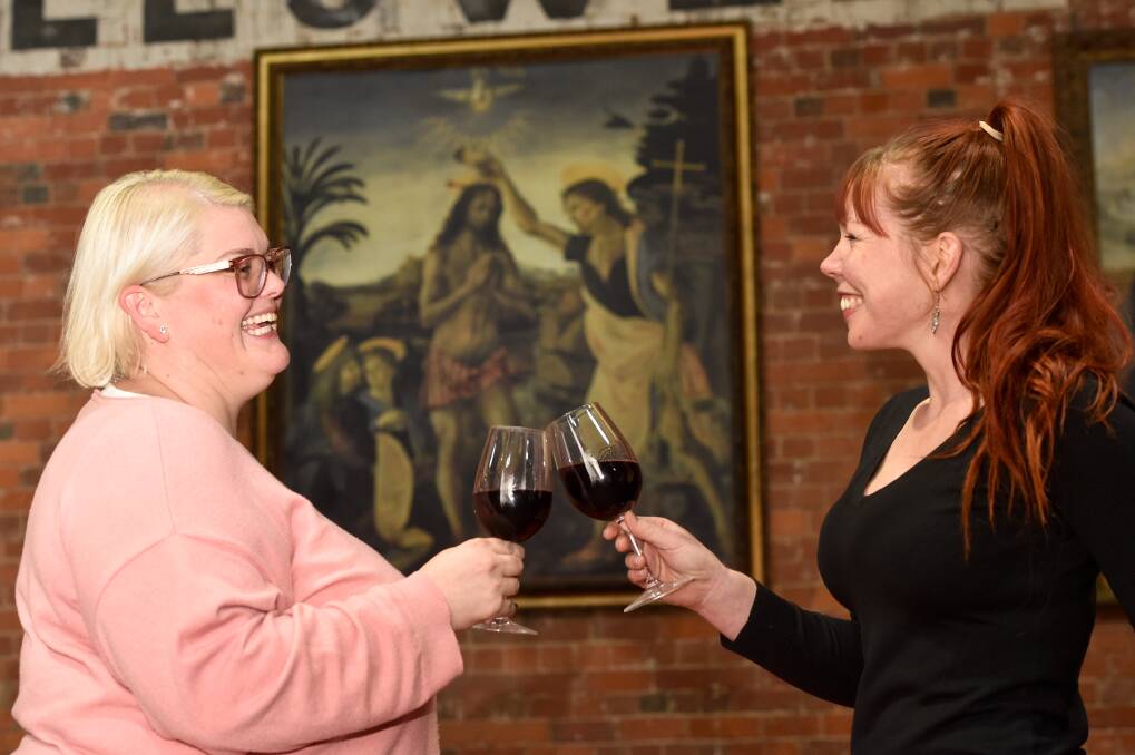 CHEERS: Discovery will host an Italian wine tasting night. Kara Lawrence and Discovery general manager Alissa van Soest. Picture: NONI HYETT