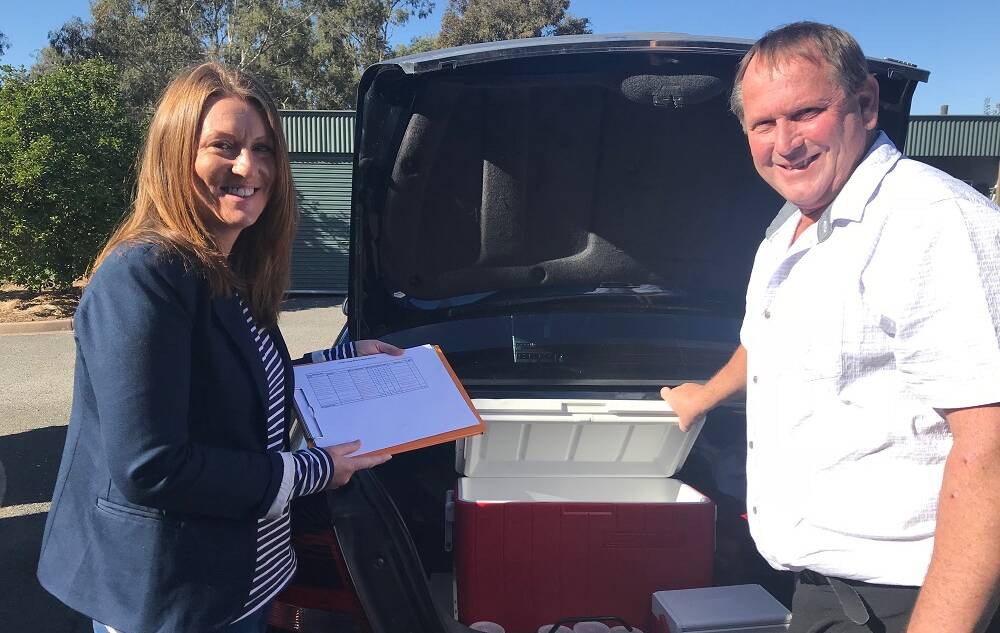 DELIVERY: Buloke Shire Council mayor Carolyn Stewart and councillor Graeme Milne help deliver Meals on Wheels. Picture: SUPPLIED