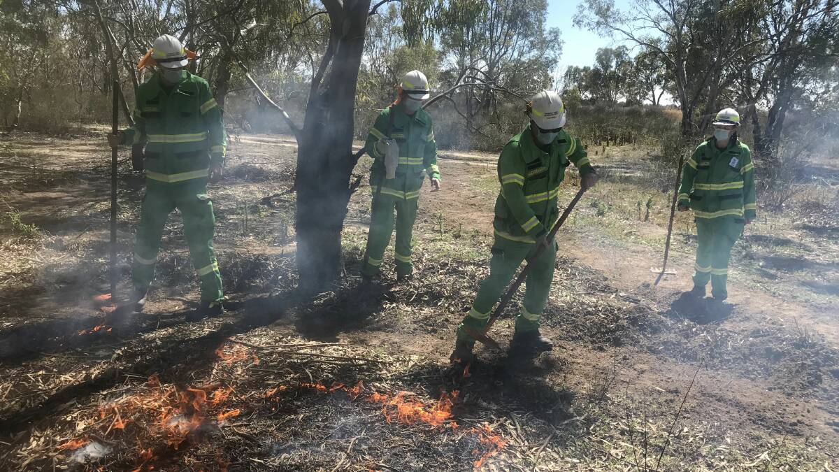 Forest Fire Management Victoria recruits train in Swan Hill last week. Picture: SUPPLIED