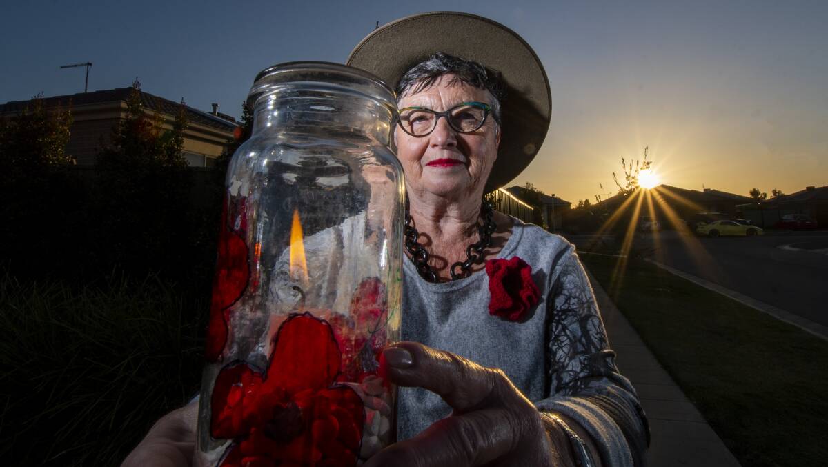 KEEPING TRADITIONS: Heather Watson and neighbours plan to gather on Anzac Day in their separate driveways. Picture: DARREN HOWE
