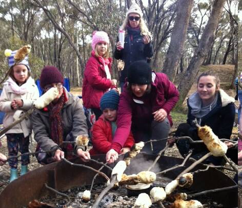 The Bendigo Family Nature Club picnics in the Wellsford forest earlier in the year. Picture: SUPPLIED