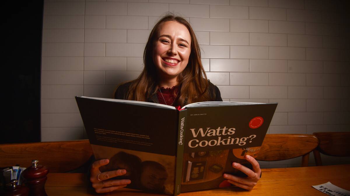 Jorja Watts compiled her father's recipes into a cookbook to raise money for Junortoun CFA. Wayne Watts was a first lieutenant with Junortoun until 2015. Picture: DARREN HOWE