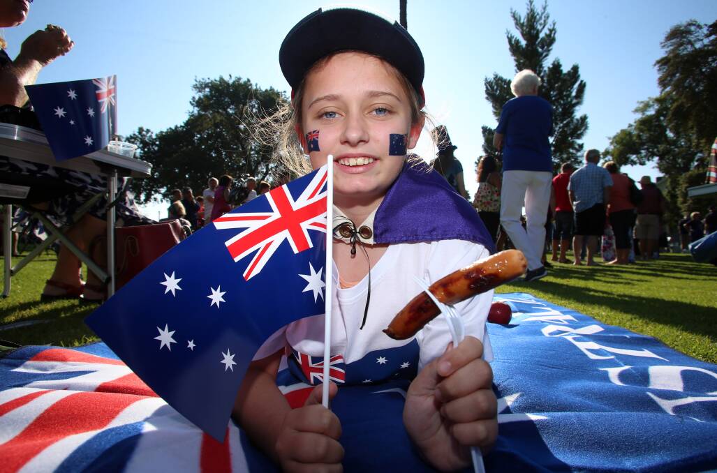 AUSSIE: There will be no shortage of events of barbecues on Australia Day. Taylah Patching celebrates Australia Day in Eaglehawk in 2016. Picture: GLENN DANIELS