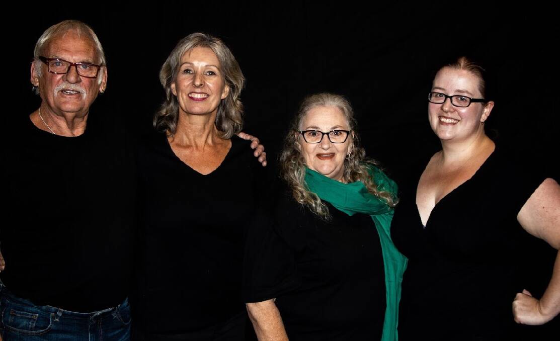 Stania Tresize (second from right) with the cast of her 10-minute play. Picture: SUPPLIED