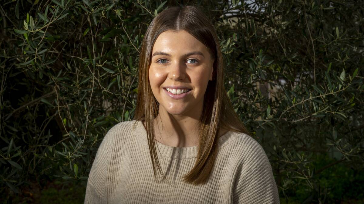 Bendigo Senior Secondary College student Claudia Millington received an early conditional offer for a university place as part of La Trobe University's Aspire Program. Picture: DARREN HOWE