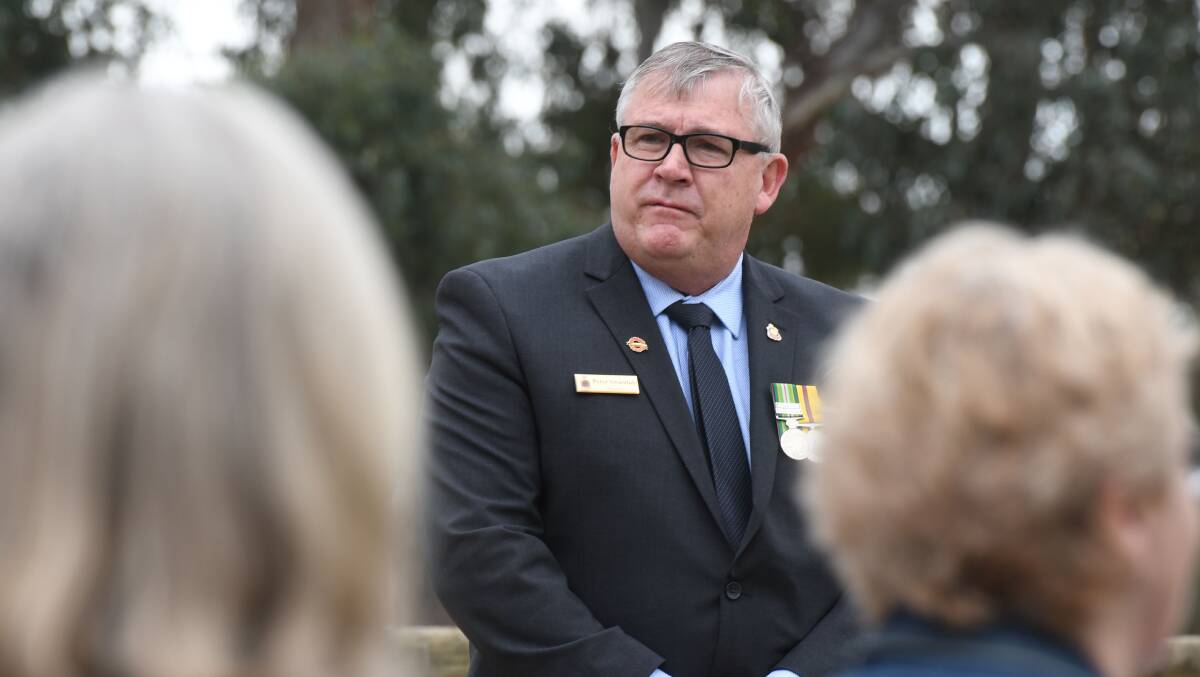 Bendigo District RSL sub -branch president Peter Swandale will acknowledge the sacrifices of WWI soldiers on Remembrance Day. Picture: NONI HYETT 