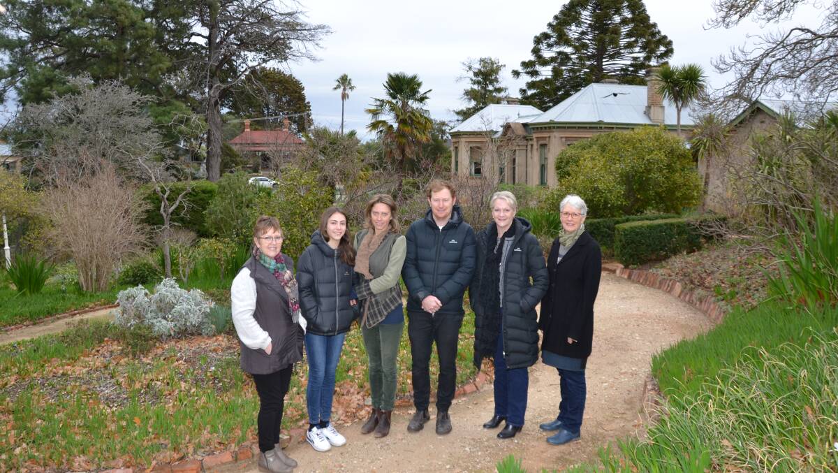 Maree Edwards (second from right) meets with Buda Historic Home and Garden and Theatre Royal staff. Picture: SUPPLIED