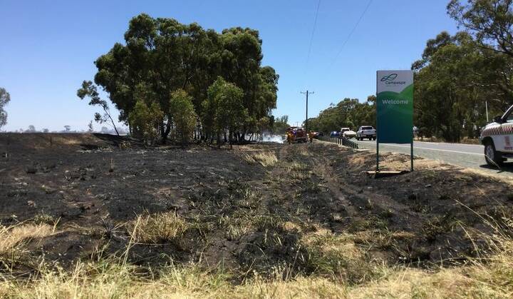 The fire happened on December 28 on the Northern Highway between Rochester and Elmore. Picture: Victoria Police