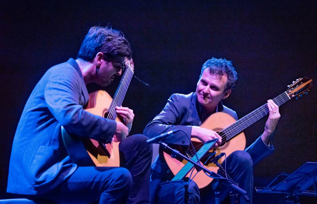 The Grigoryan Brothers perform at the Bendigo Venues and Events 2021 season launch on Sunday. Picture: SUPPLIED
