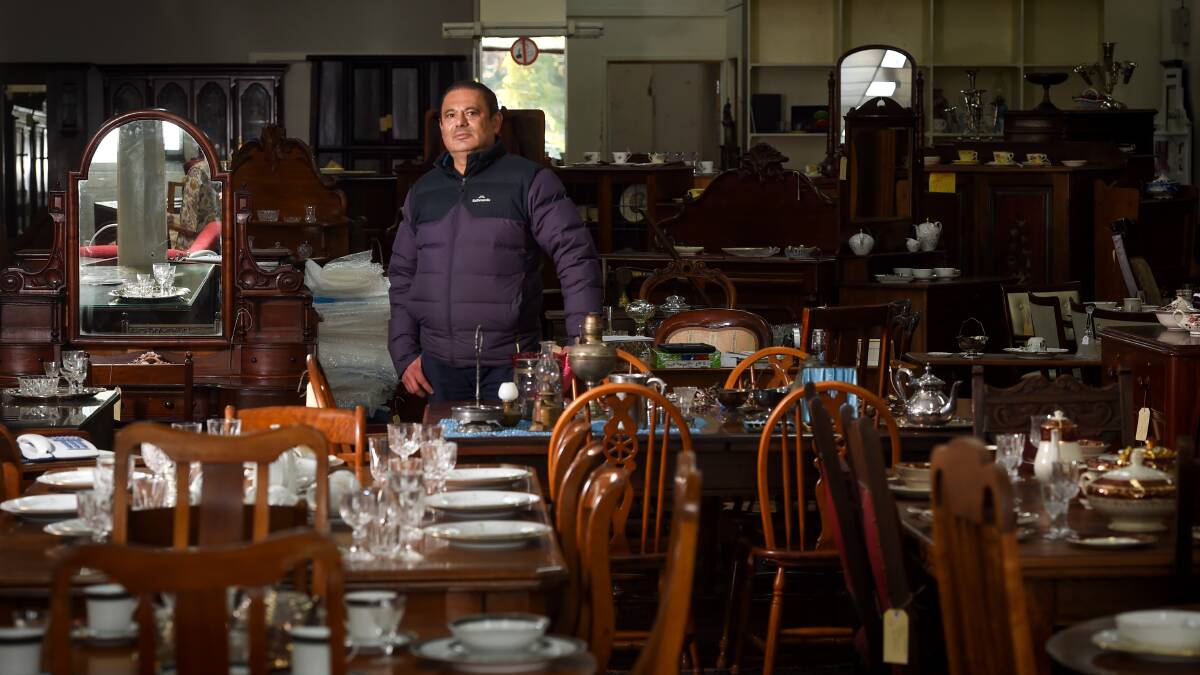 Pall Mall Antiques owner Roy Raux will open the Bendigo store this weekend. Picture: DARREN HOWE 