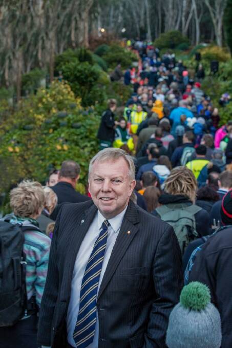 COMMUNITY: David Mann at the Mount Macedon dawn service. His work with the Mt Macedon Memorial Cross Reserve Committee is close to his heart. Picture: Marina Brbot