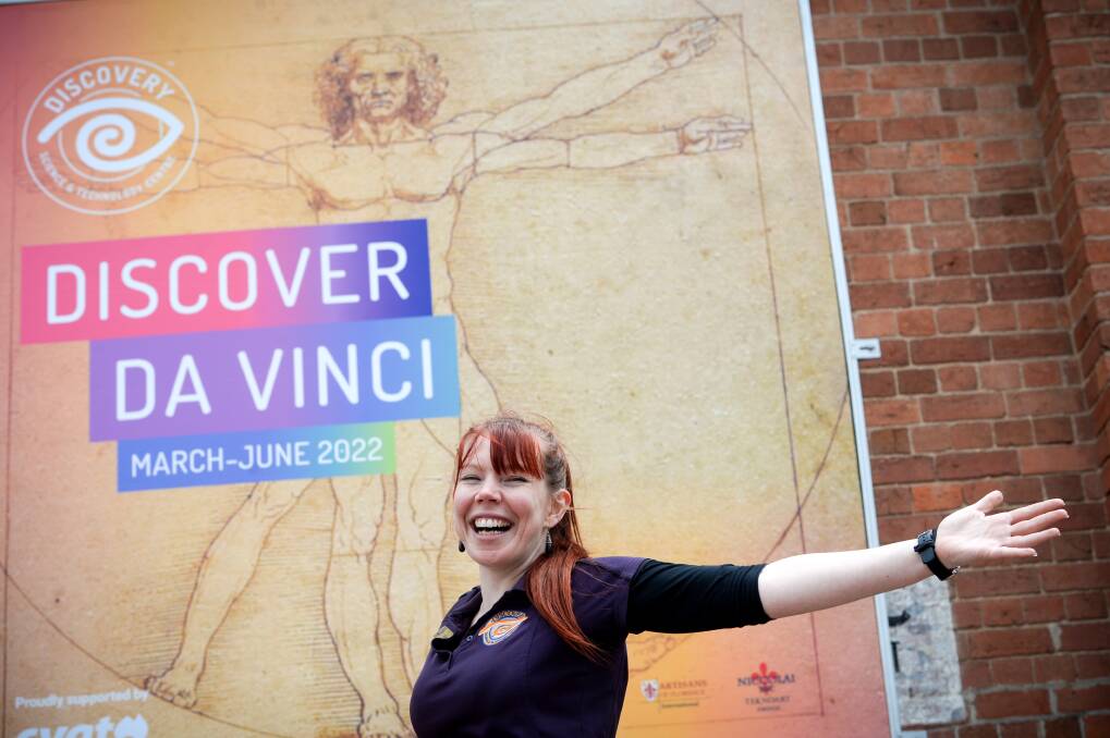 Manager Alyssa Van Soest is excited to have Discovery hosting a Leonardo Da Vinci exhibition. Picture: DARREN HOWE