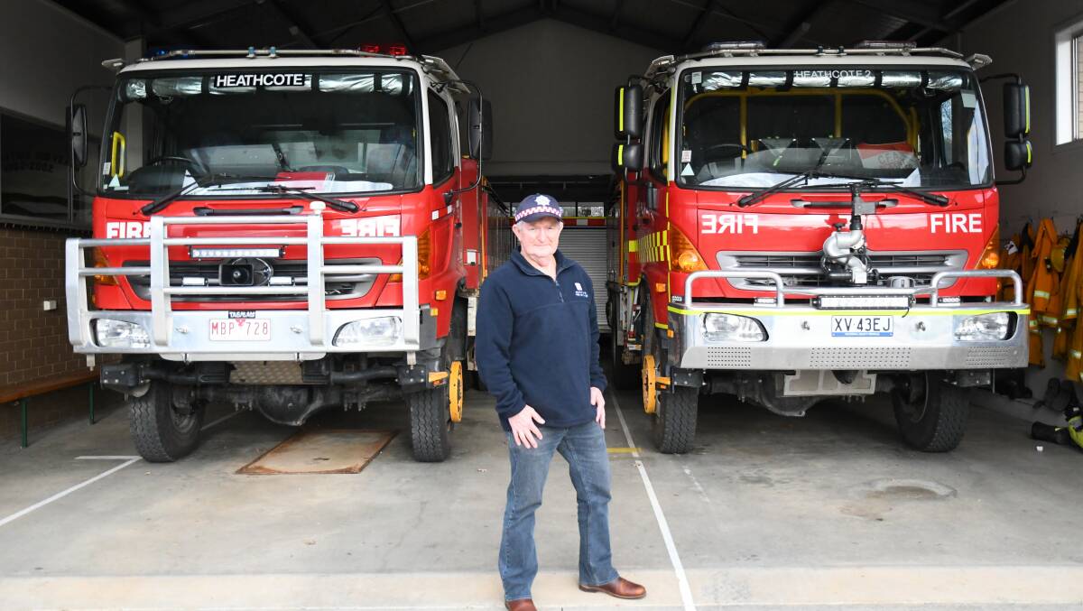 CALL OUT: Brigade member Graeme Fleming at the Heathcote fire station. The brigade is calling for a new station to replace their 50-year=old site. Picture: CHRIS PEDLER