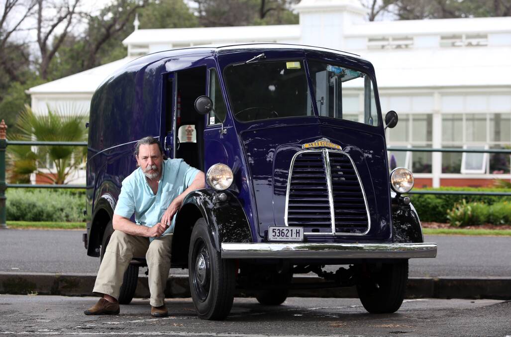 UNIQUE: Peter Bateman with his Morris J-type van. The Morris J-type is celebrates its 70th birthday this Saturday morning in Hargreave Mall. Picture: GLENN DANIELS