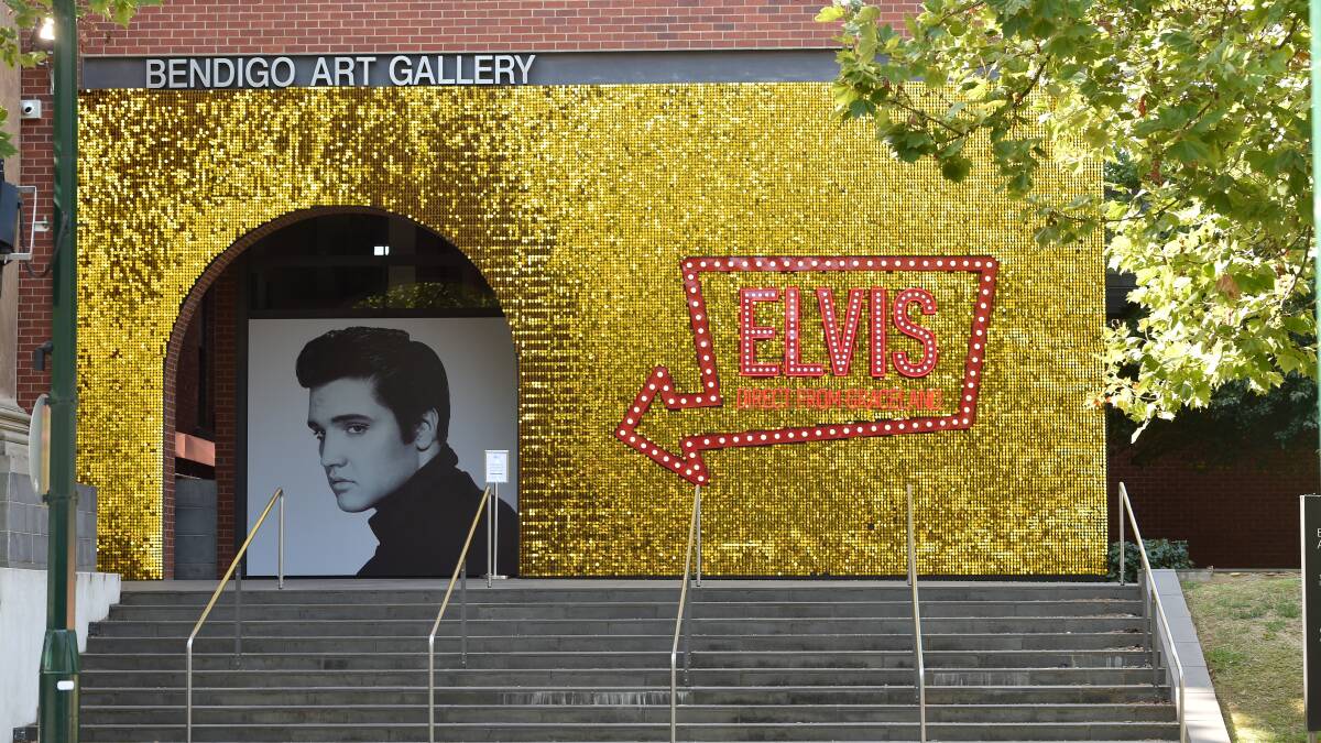 A free shuttle bus will transport Elvis fans between the exhibition at Bendigo Art Gallery and the train station. Picture: NONI HYETT