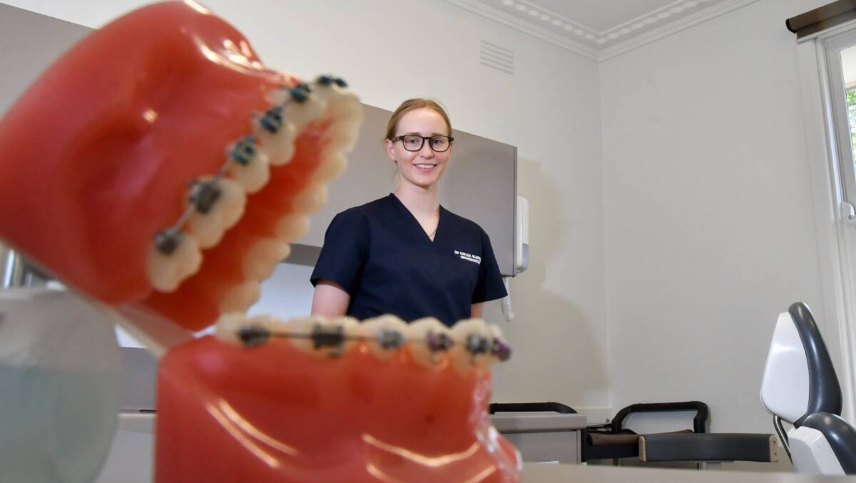After training as an orthodontist in Queensland, Haylea Blundell has returned home to Bendigo to set up a practice. Picture: NONI HYETT