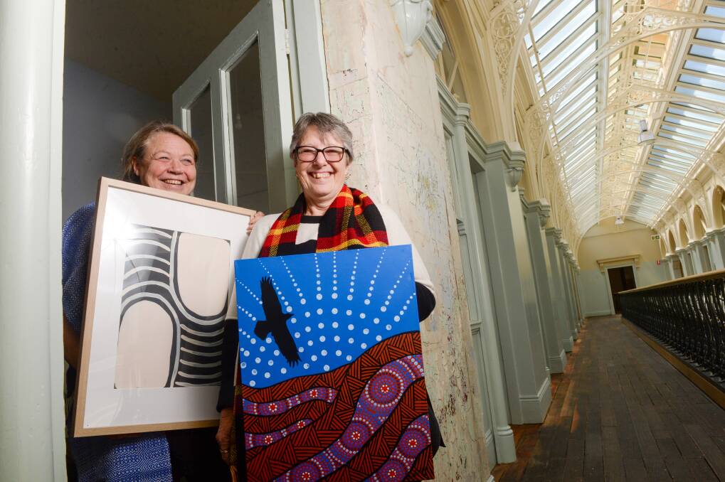NEW VENTURE: Aboriginal artists Trina Dalton-Oogjes and Lorraine Brigdale will be part of the Cultural Exchange space at the Beehive Building. Picture: DARREN HOWE
