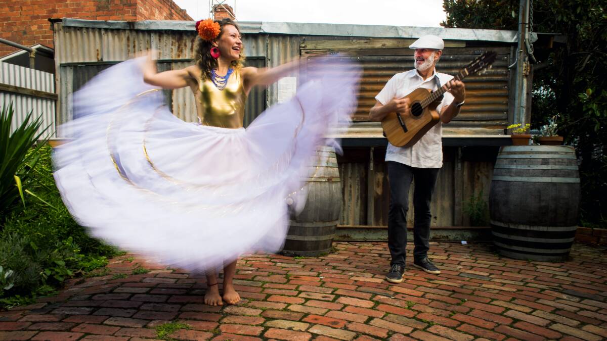 HAPPY TO HELP Castlemaine salsa dance teacher Camila Serrano and organiser Stephen Breheny will perform at a fundraiser for Cuban band El Son Entero. Picture: BRENDAN McCARTHY
