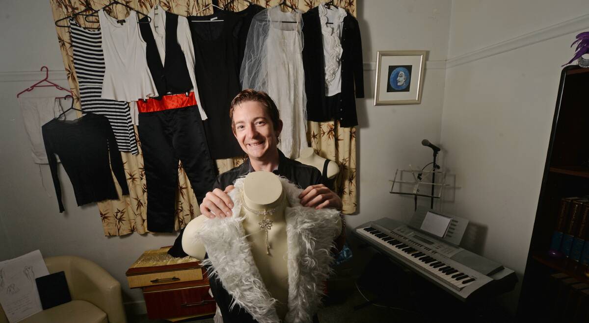 DESIGNS: Jason McMurray has been busy designing costumes for BTC's production of The Addams Family musical. Picture: DARREN HOWE