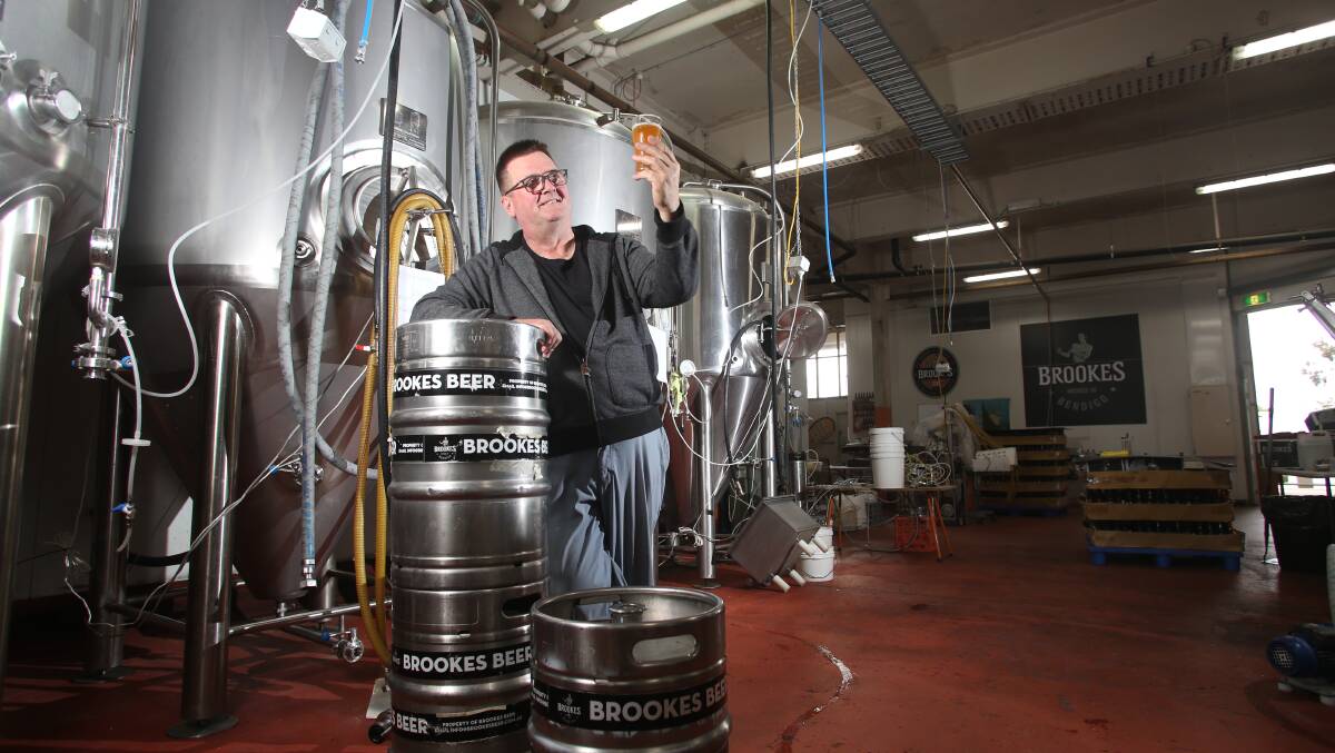 CHEERS TO THE GOOD TIMES: Doug Brooke started Brookes Beer six years ago. now he and his partner have decided to sell the business. Picture: GLENN DANIELS