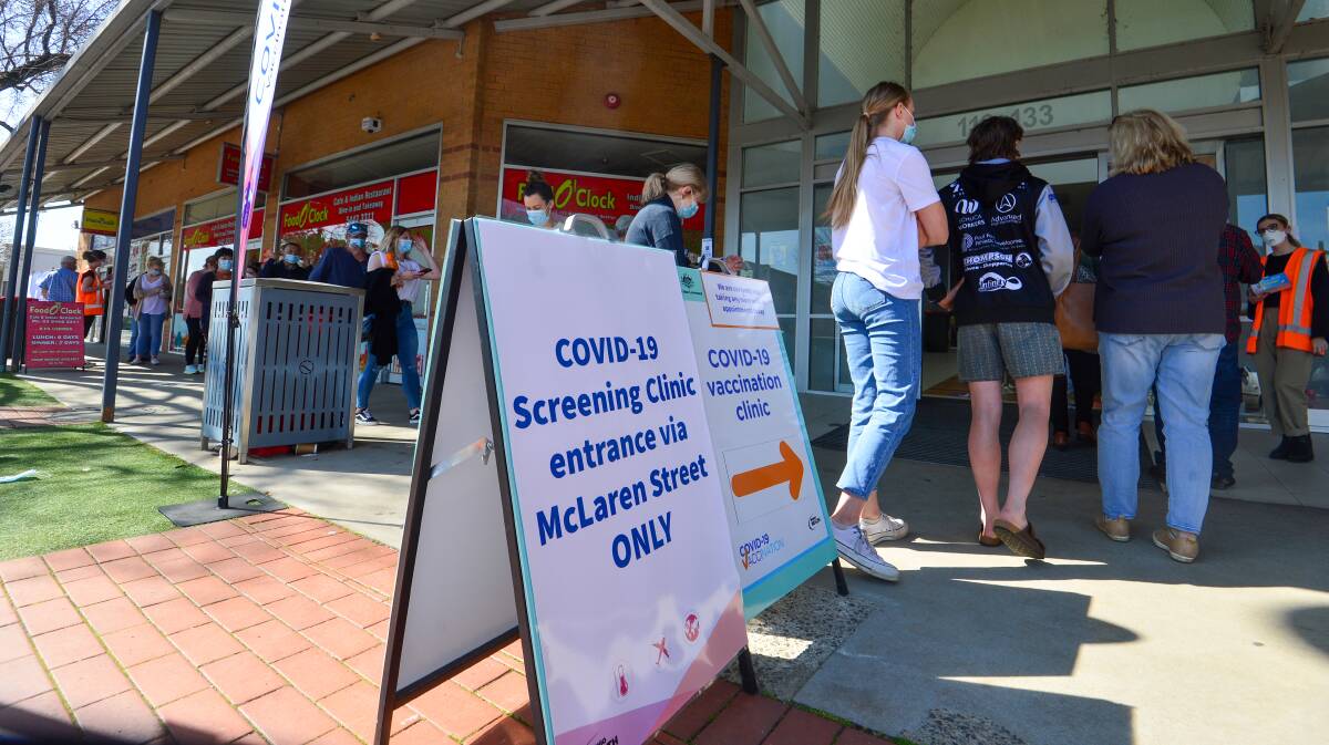 Bendigo Health's COVID-19 Vaccination Clinic will provide an extra 4000 first dose Pfizer appointments between September 7 to September 19. Picture: DARREN HOWE
