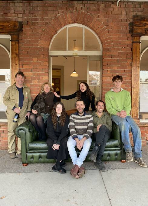 NEW HOME FOR ARTS: Darren Doherty, Lisa Heenan, Pearl Doherty, Alexander Perry, Isaebella Doherty, Andreas Overdahl and Zane Doherty are excited to open Cream Town. Picture: SUPPLED
