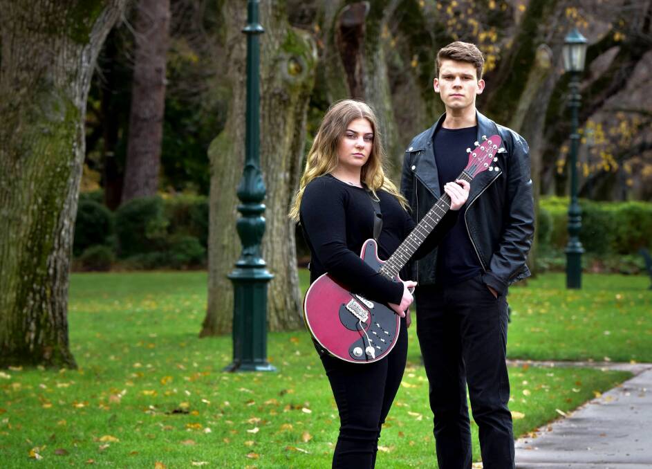 We Will Rock You stars Taylah Chisholm and Liam Brown. Photo: Brendan McCarthy