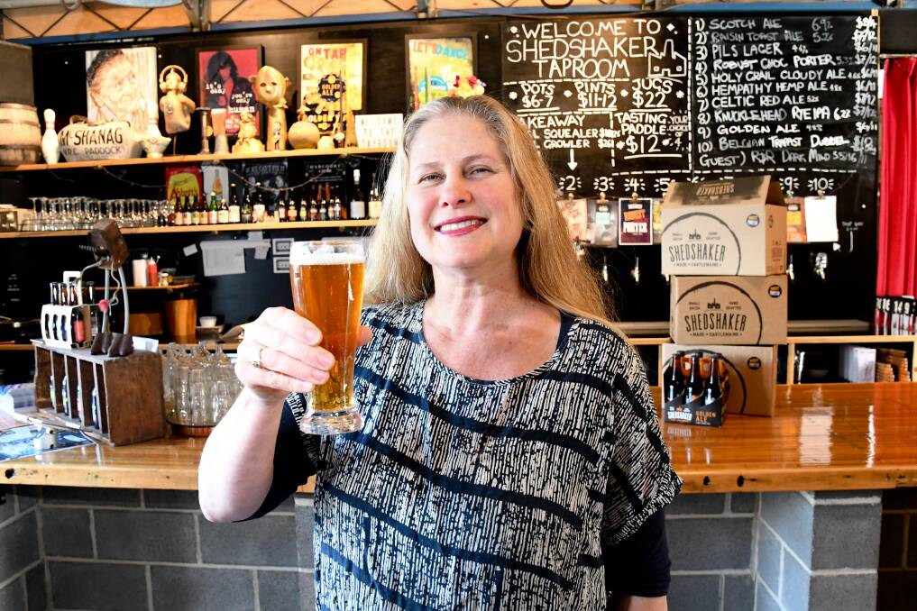 CHEERS: Shedshaker Brewing owner Jacqueline Brodie-Hanns is happy breweries with a producers licence can apply to the hospitality venue fund. Picture: NONI HYETT