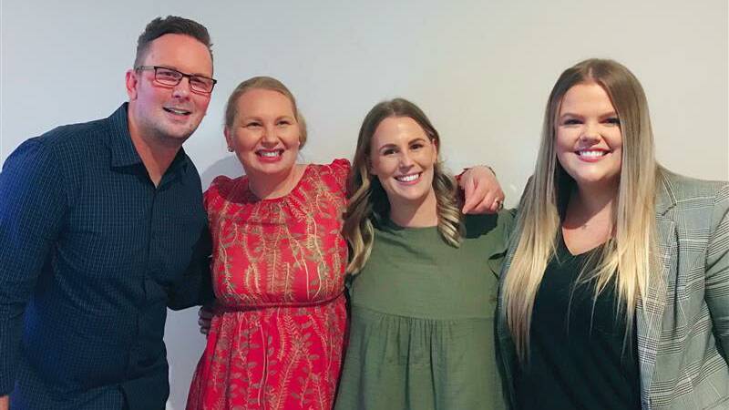 WINNERS: Bendigo's THINKA won business of the year at the 2021 Bendigo Business Excellence Awards. Ben Roulston, Lee Roulston, Tara Ridsdale, Dee Ridsdale celebrate. Picture: SUPPLIED