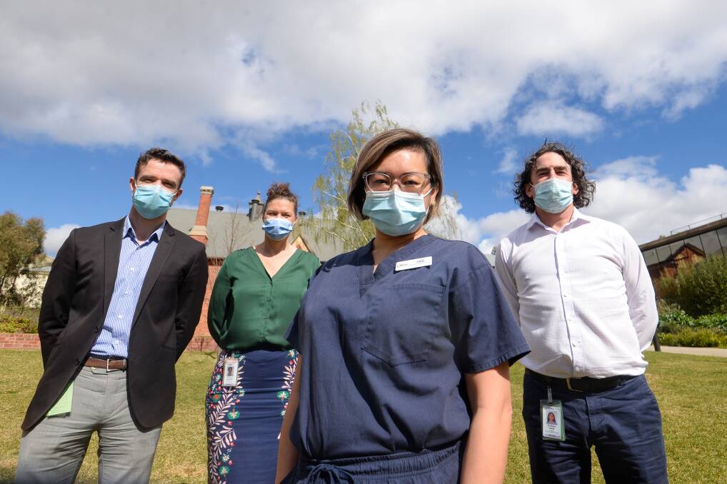 CALL TO ARMS: Bendigo doctors Andrew Mahony, Emma Broadfield, Janice Yeung and Simon Smith. Picture: DARREN HOWE